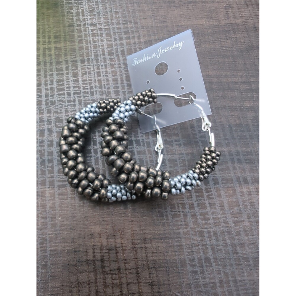 Beaded Hoops